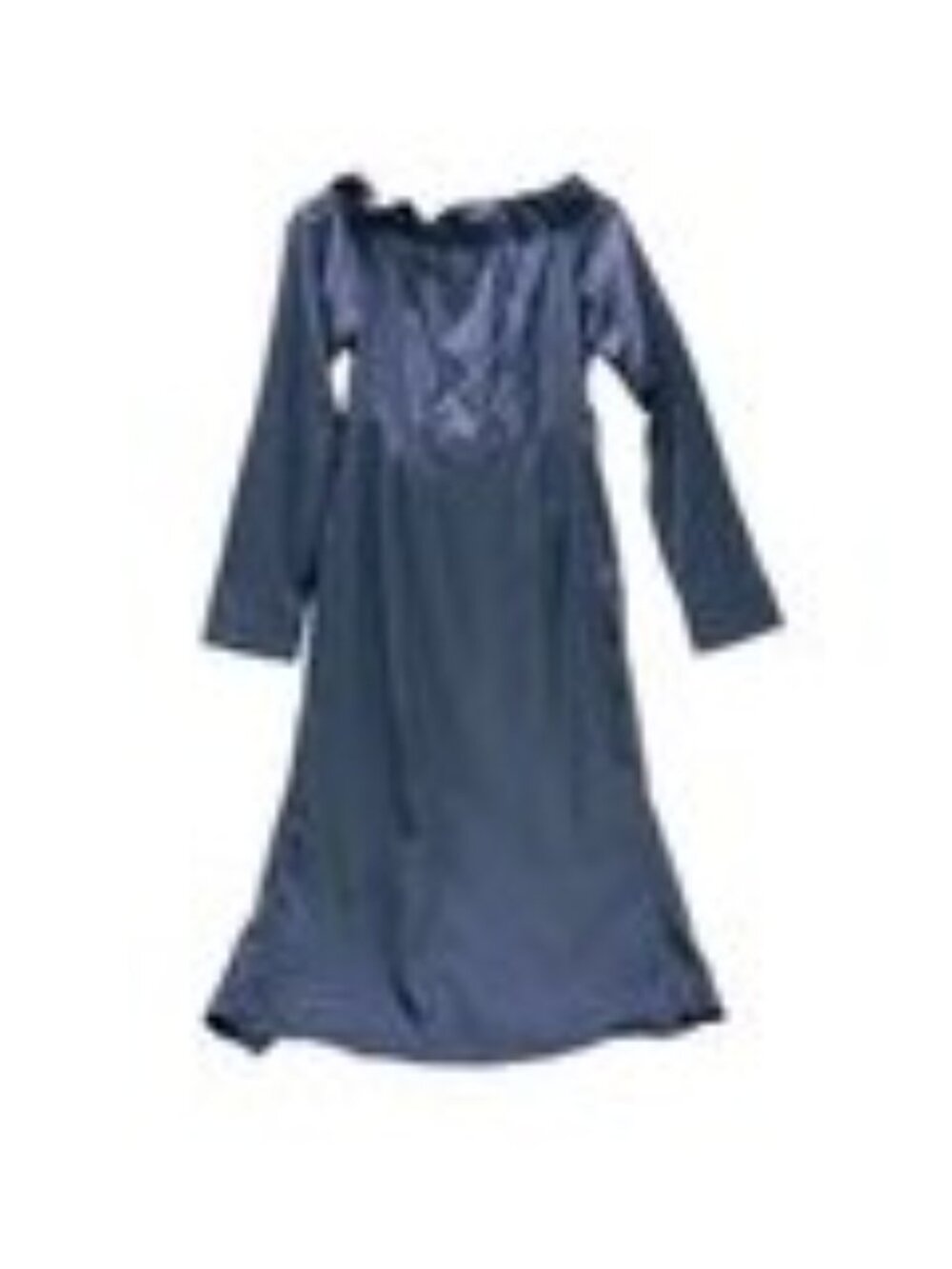 Pretty Little Thing Navy Satin Long Sleeve Wrap Maxi Dress UK 8 US 4 EU 36 - Picture 10 of 10